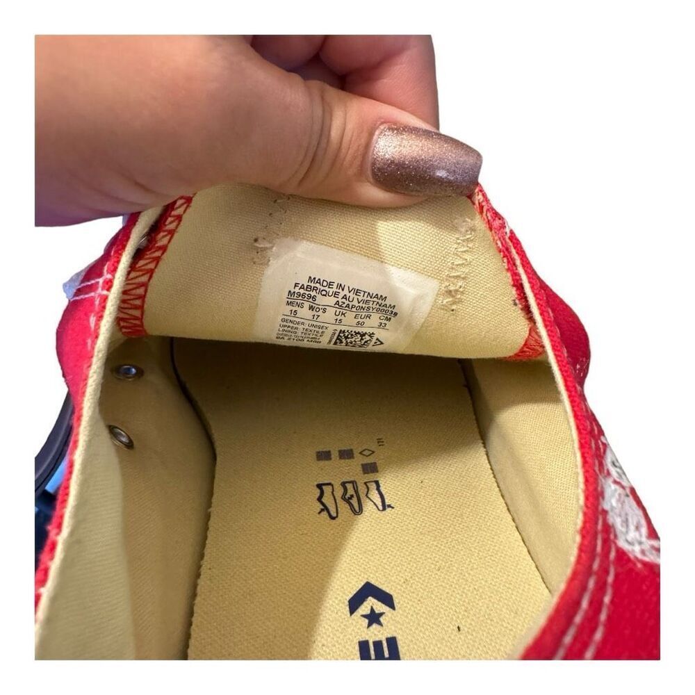 Dennis Rodman 91’ “All Out" Converse shoes red men’s size 15 women’s size 17 - Picture 8 of 11